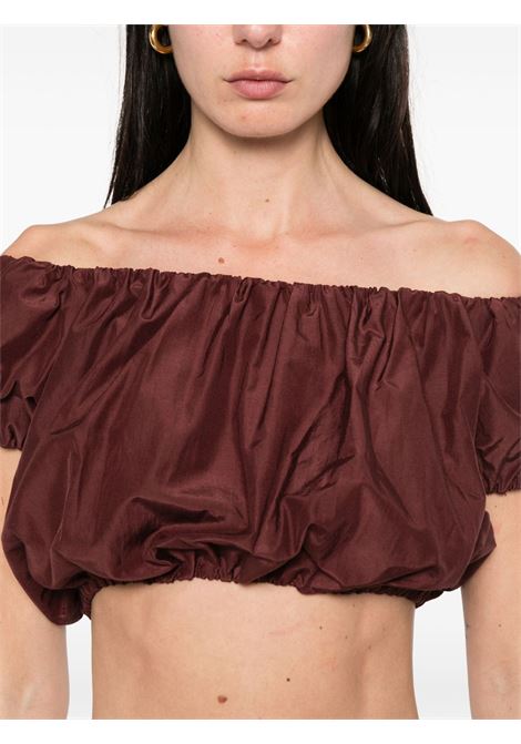 Top crop whitely in marrone The andamane - donna THE ANDAMANE | TM170943ATNC181CCO